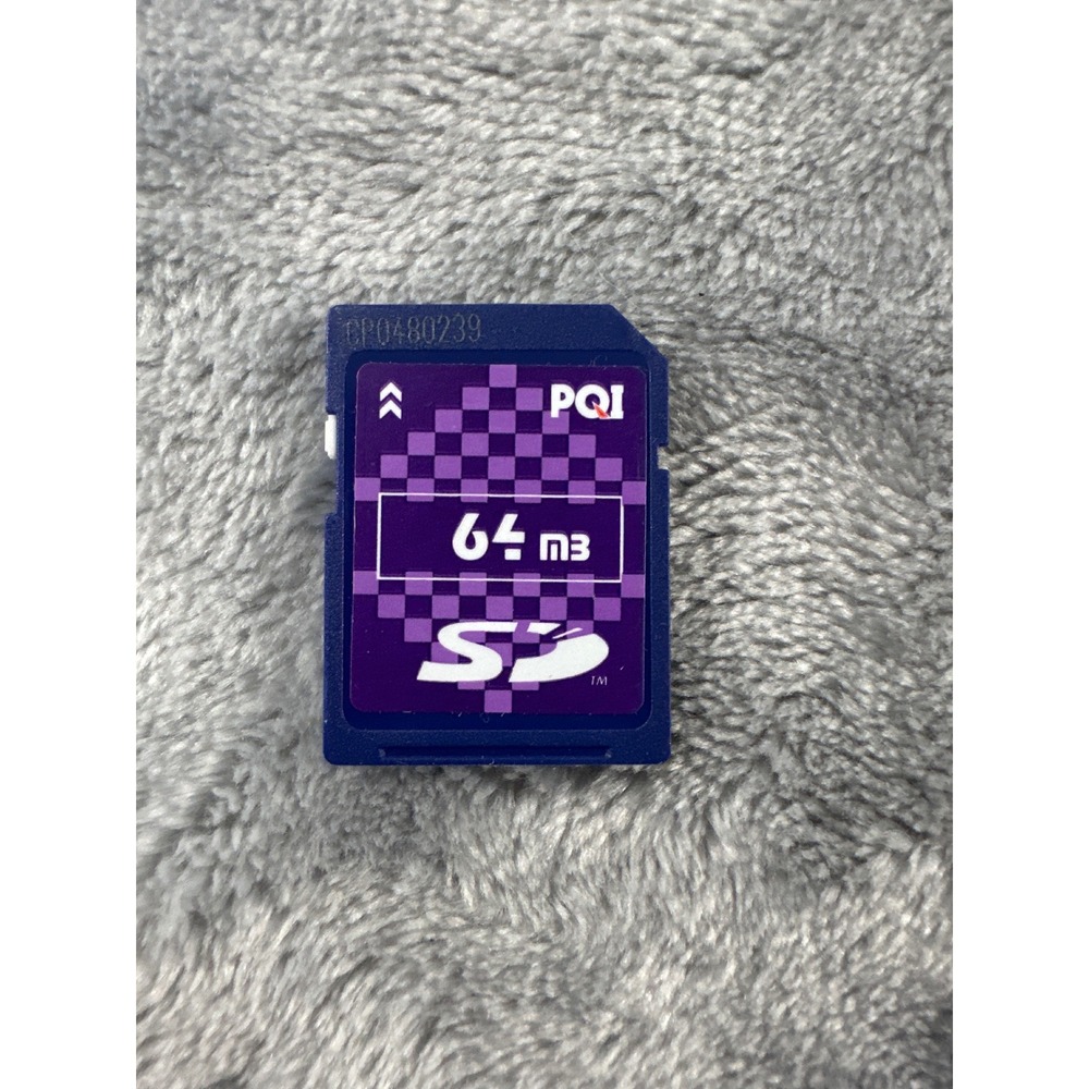 PQI 64MB SD Memory Card Secure Digital CP0480239 Purple Vintage Tech